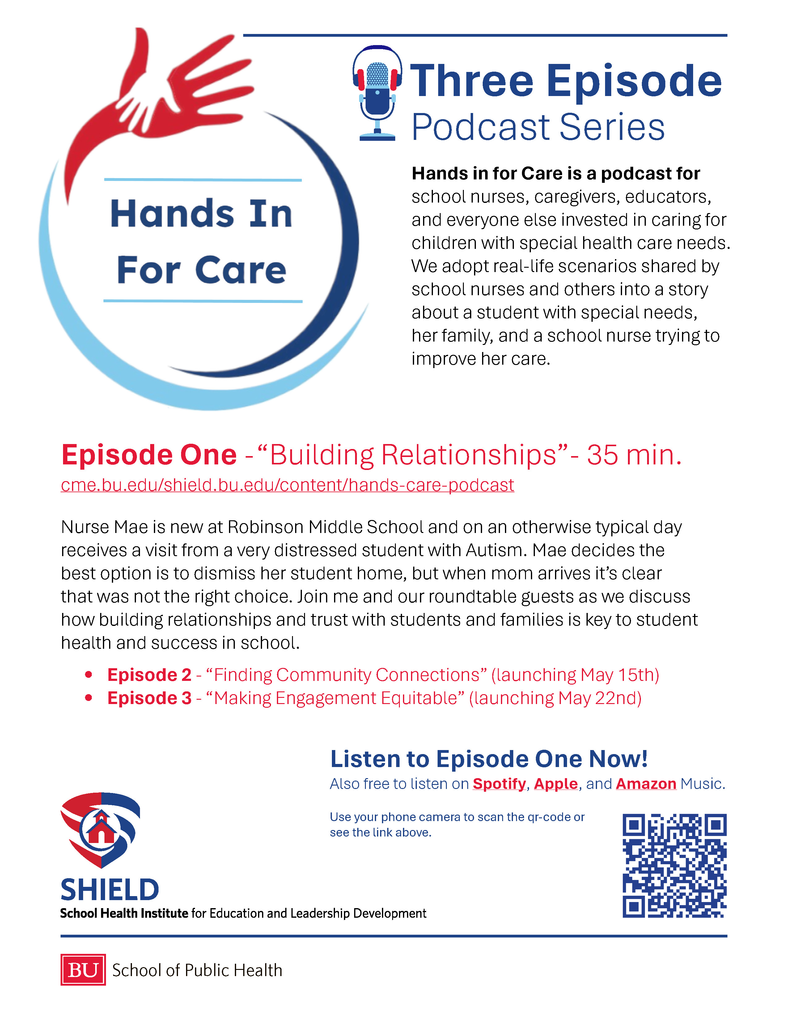 Hands In For Care Podcast Flyer