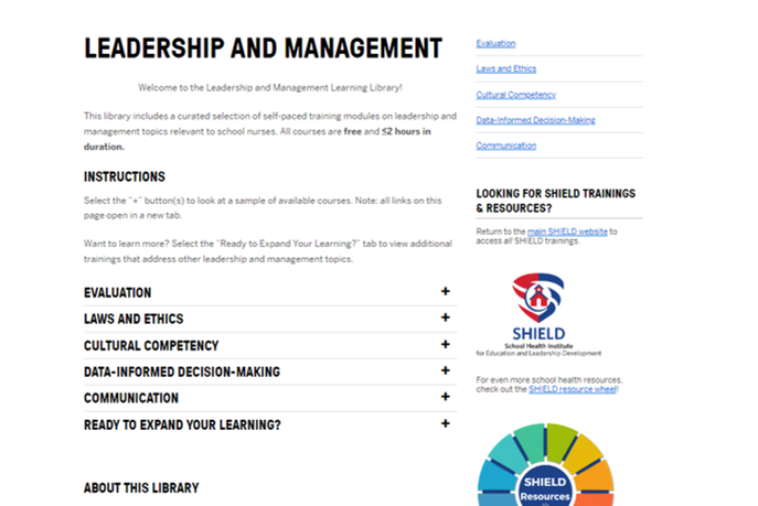 Leadership and Management Library Screenshot